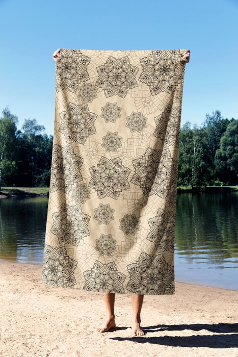 Mijölnir Toalla de Playa Multicolor Microfilamento Poliéster/Poliamida 70 x 130 cm Suave y Absorbente